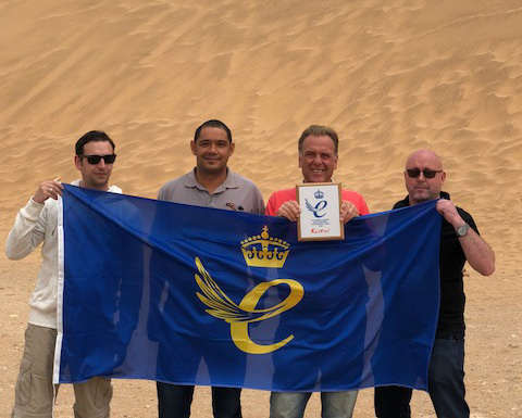 Presentation of the Queens Award flag