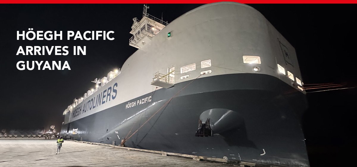 Höegh Pacific arrives in Guyana